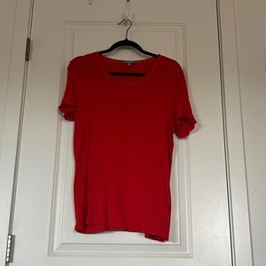 Marled Clothing Orange Short Sleeve Blouse Size Large